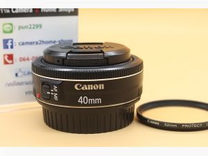 ขาย Lens Canon EF 40mm f/2.8 STM สภาพสวย อดีตร้าน ไร้ฝ้า รา ตัวหนังสือคมชัด แถมFilter Canon   อุปกรณ์และรายละเอียดของสินค้า 1.Lens Canon EF 40mm f/2.8 STM 